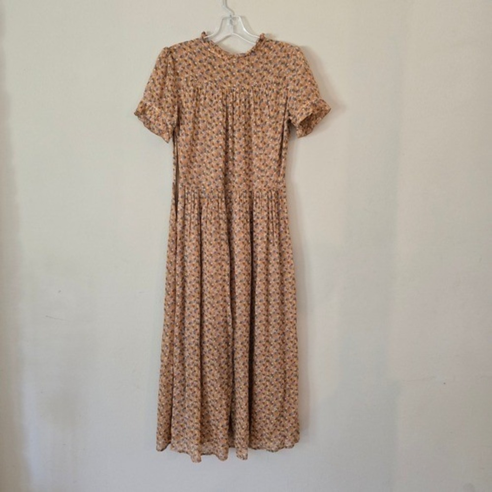 Samsøe Samsøe Rosella Dress AOP 9695 Blossom Floral Midi Button Front XS - Picture 4 of 10